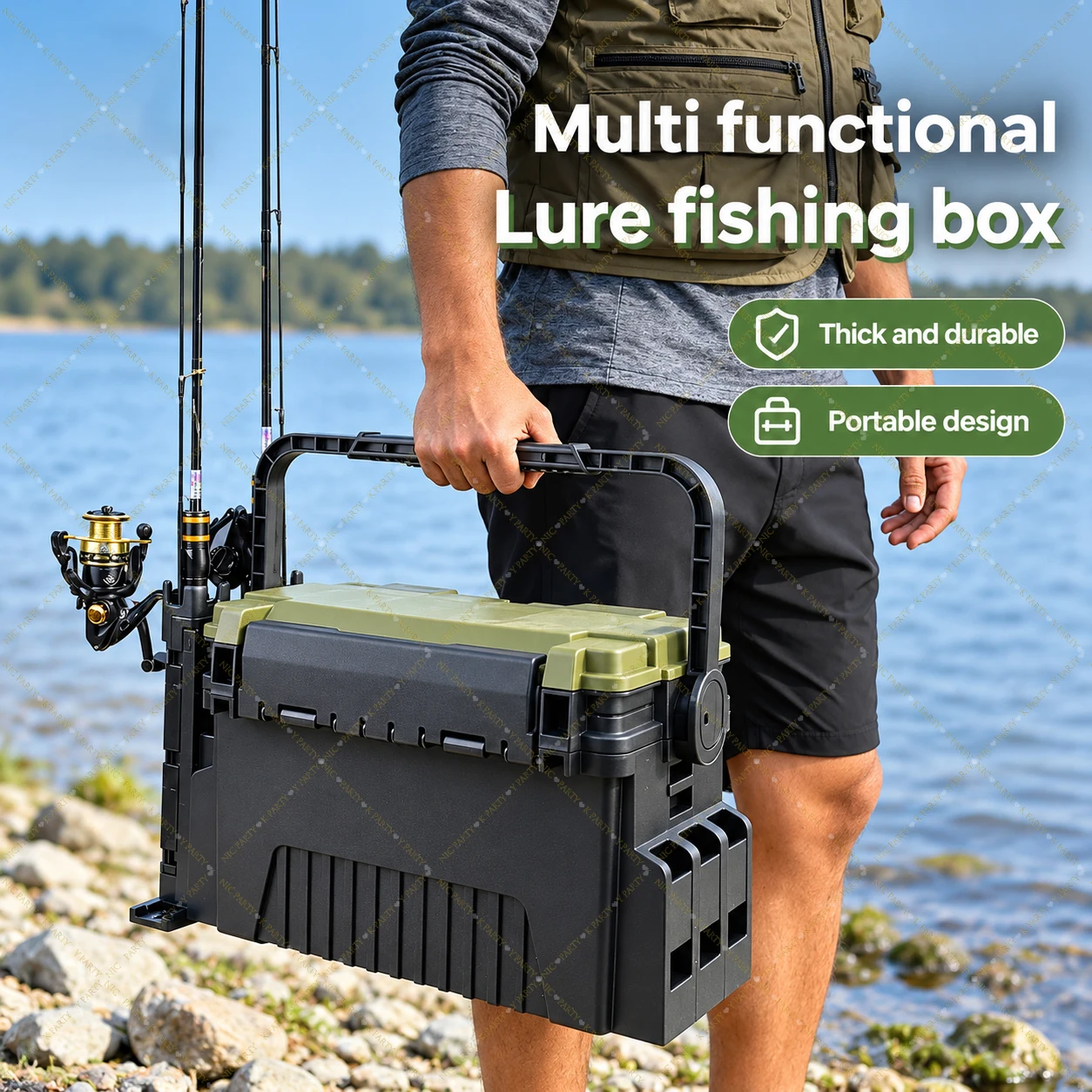 Große Angelbox mit Sitz, tragb – Fishing Kayak Crate Bewertung und Preis